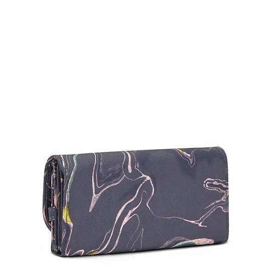 Kipling Money Land Printed Snap Wallet Portefeuille Grijs | België 1033TC